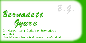 bernadett gyure business card